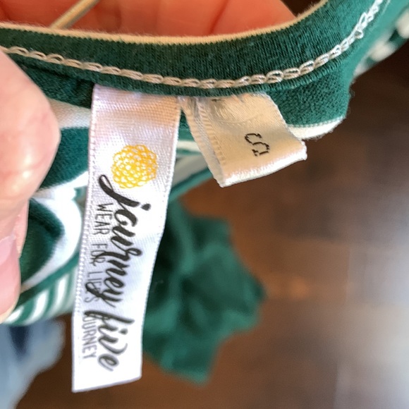 Journey Five Green Stripe Maxi Dress S - Picture 5 of 6